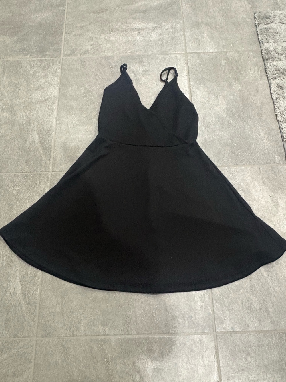 Black Flared Sleeveless Dress